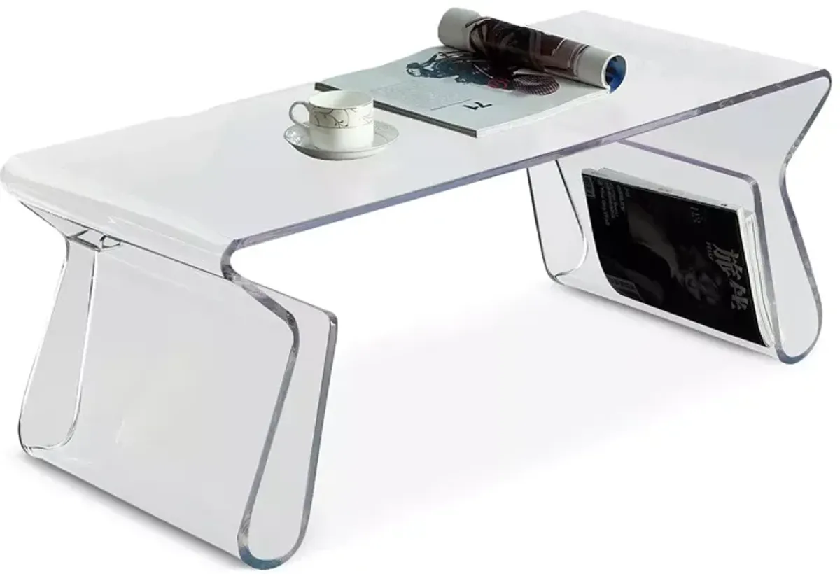 Modway Magazine Acrylic Coffee Table