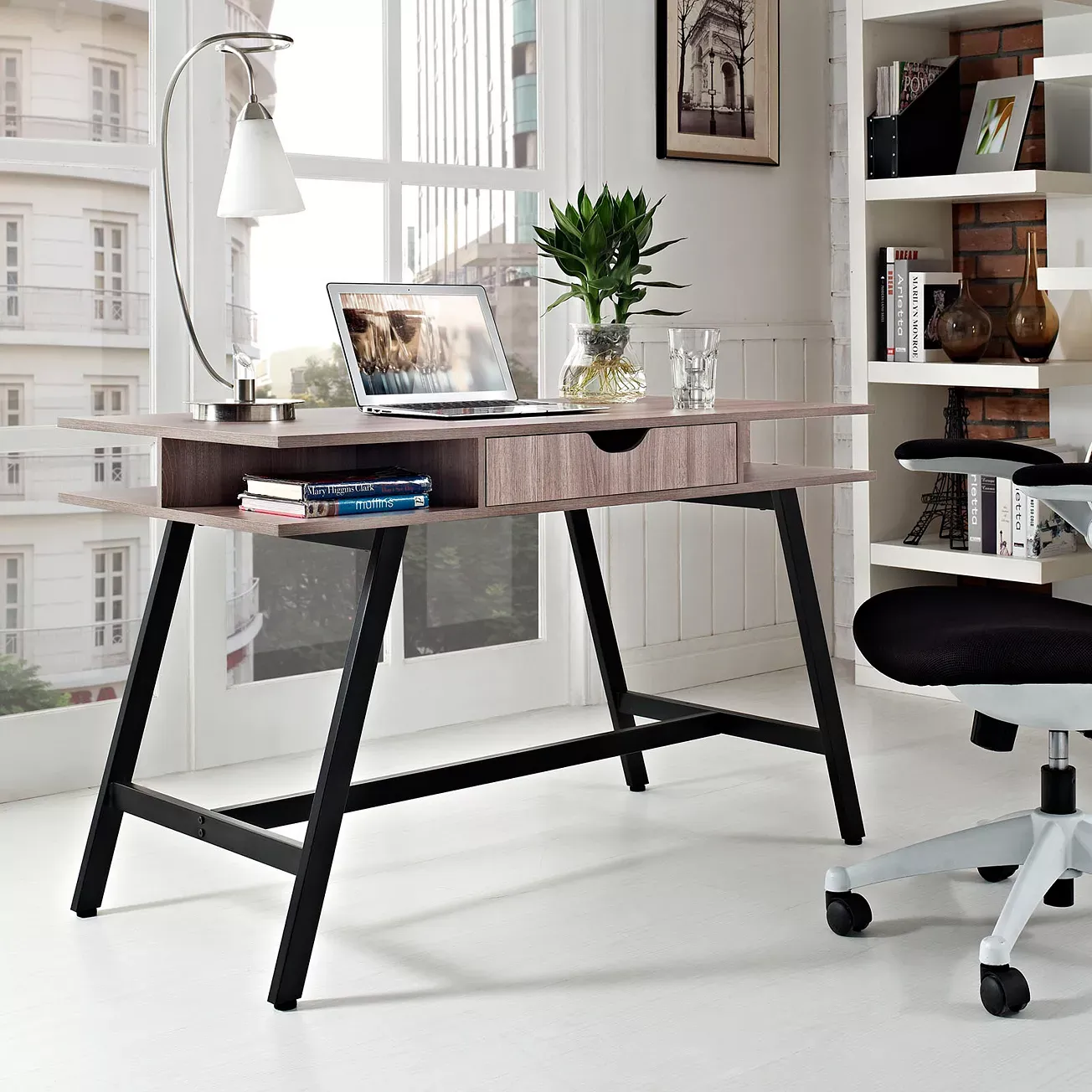 Modway Turnabout Birch Office Desk