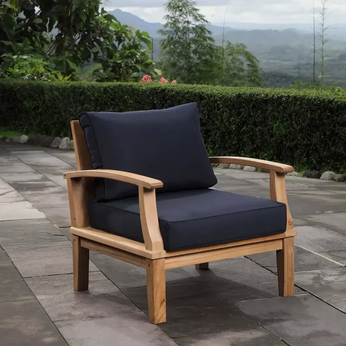 Modway Marina Outdoor Patio Teak Armchair