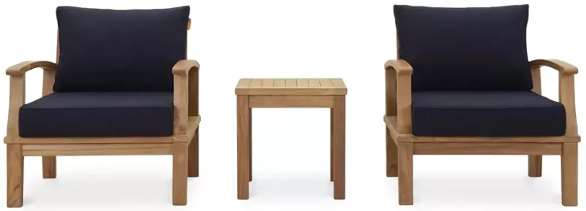 Modway Marina 3 Piece Outdoor Patio Teak Set