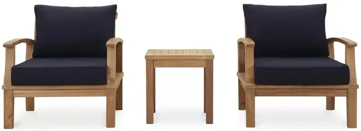 Modway Marina 3 Piece Outdoor Patio Teak Set