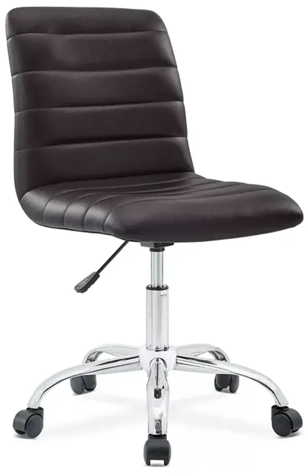 Modway Ripple Armless Mid Back Vinyl Office Chair