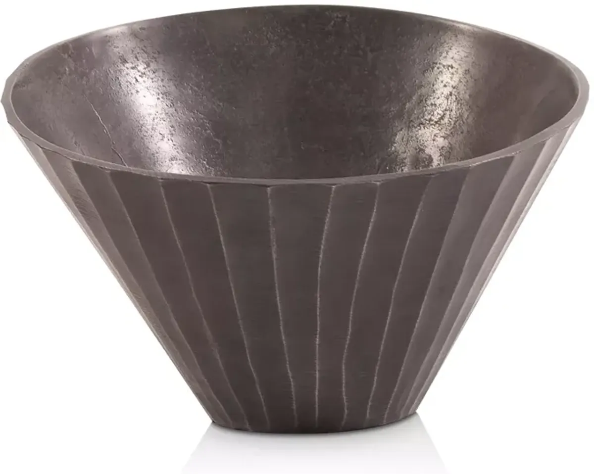 Howard Elliott Graphite Chiseled Metal Bowl