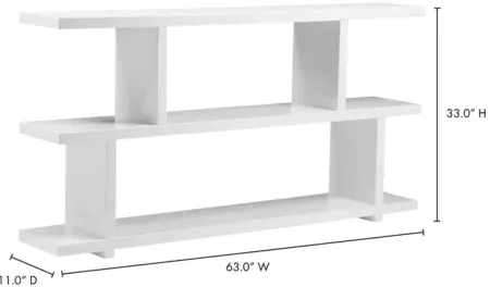 MOE'S HOME COLLECTION Miri Small Shelf, White