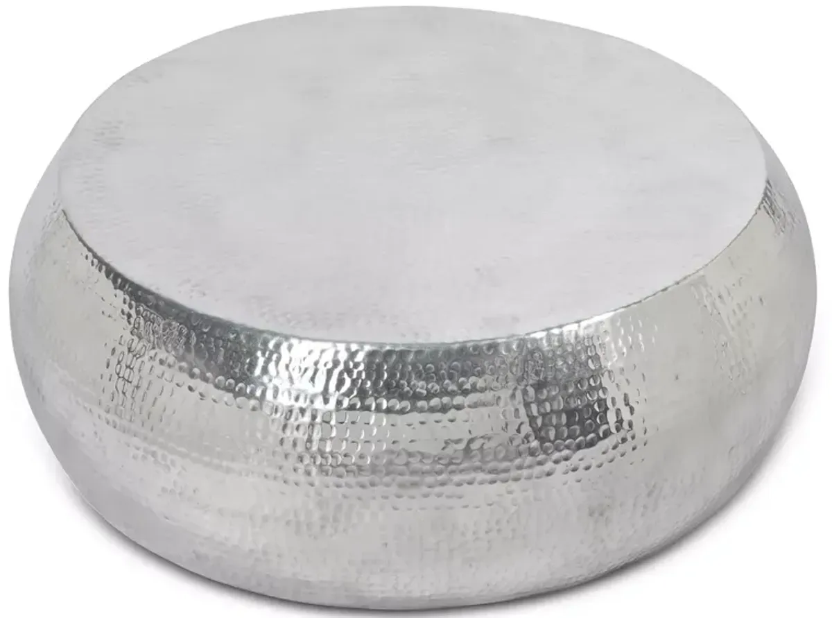 Tabla Silver Tone Coffee Table