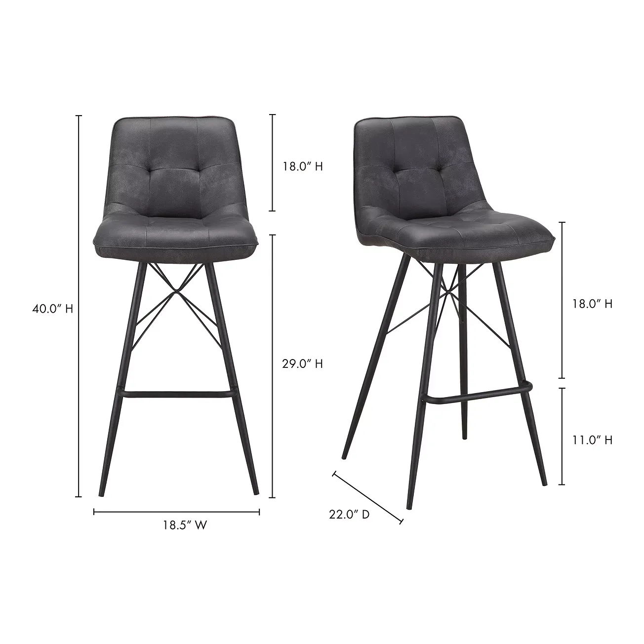 MOE'S HOME COLLECTION Morrison Bar Stool