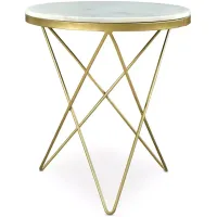 Haley Marble Top Side Table