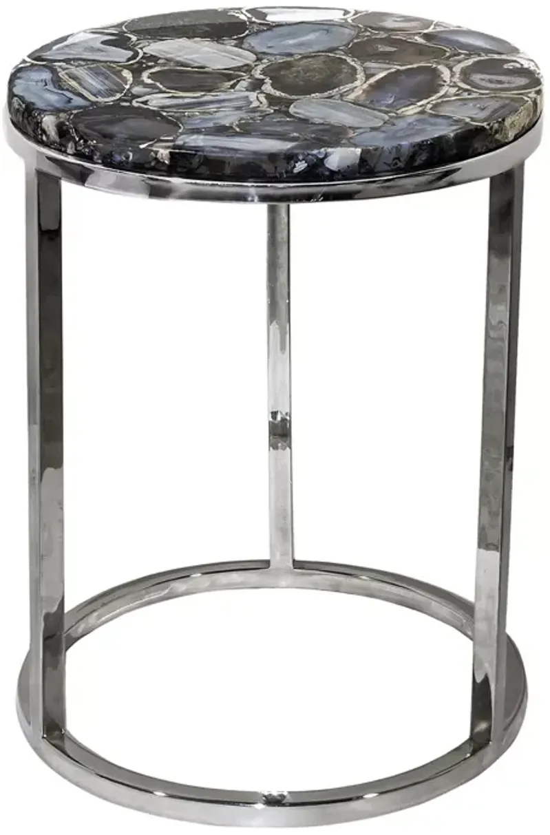 Shimmer Agate Top Accent Table