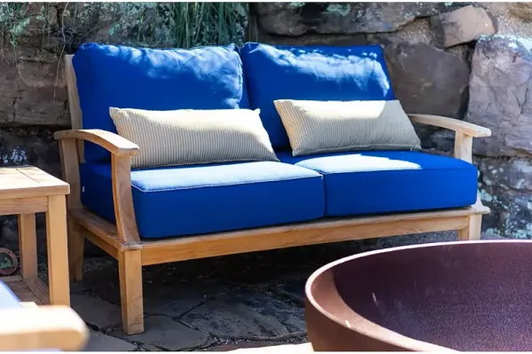 Beespoke Pavilion Teak Outdoor Patio Sofa with Cushions