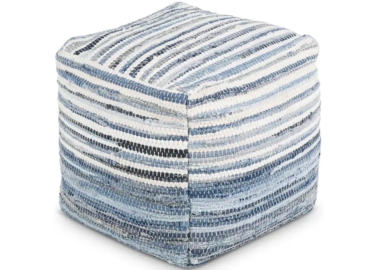 Surya Denim Pouf