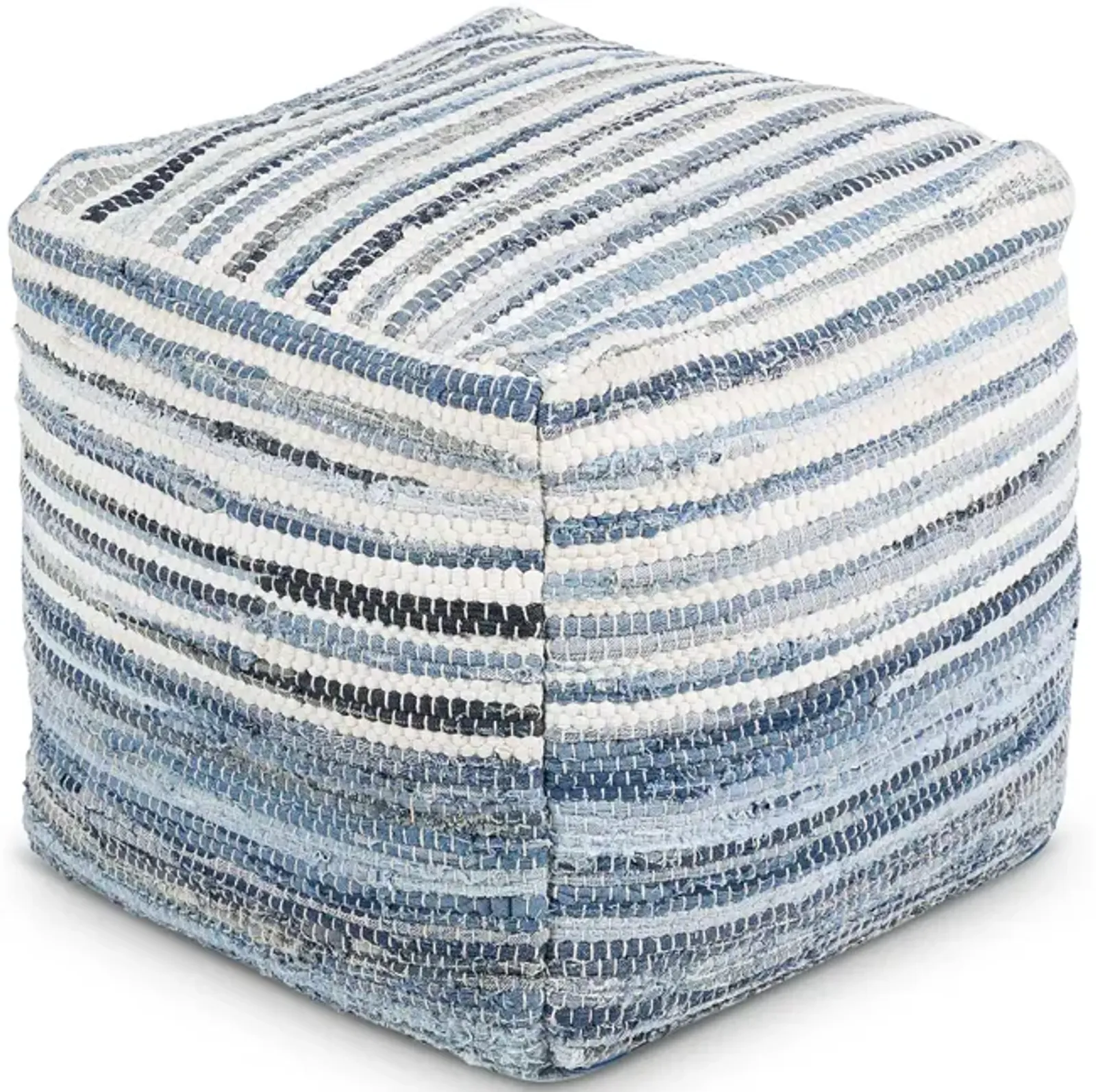 Surya Denim Pouf