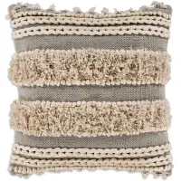 Surya Helena Knotted Stripes Decorative Pillow, 20" x 20"