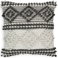 Surya Anders Textured Black & White Throw Pillow, 18" x 18"