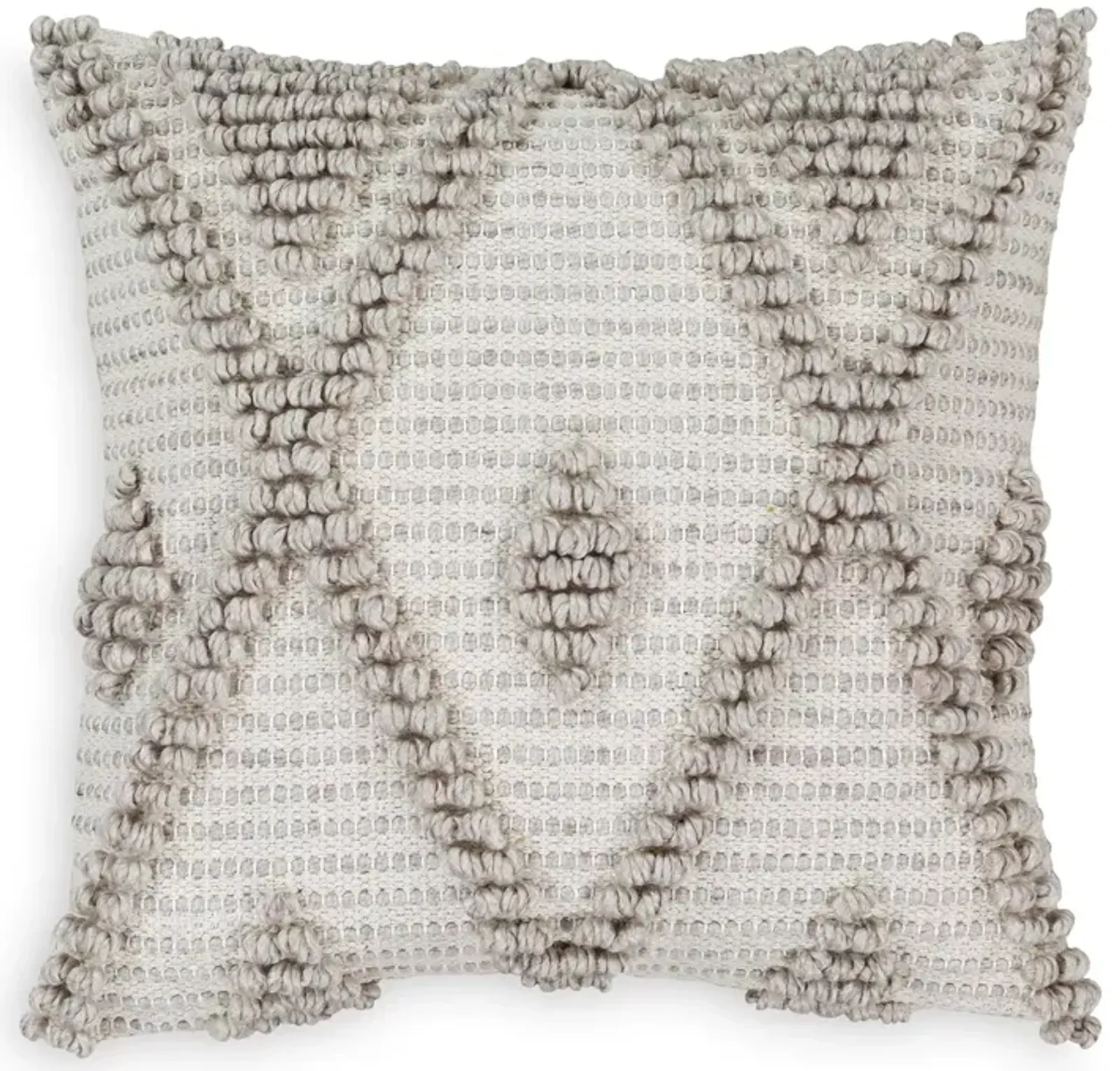 Surya Anders Textured Cream Light Gray Throw Pillow, 18" x 18"