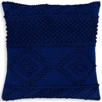 Surya Merdo Navy Textured Throw Pillow, 22" x 22"