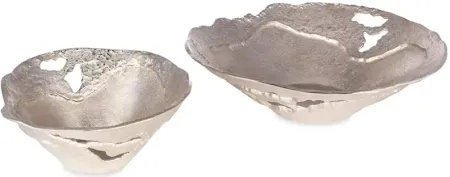 Surya Ambrosia Decorative Metal Nesting Bowls, Set of 2