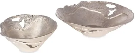 Surya Ambrosia Decorative Metal Nesting Bowls, Set of 2