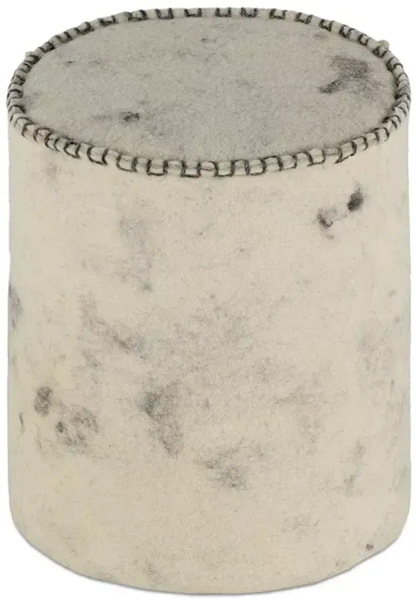 Surya Bergen Felted Wool Pouf