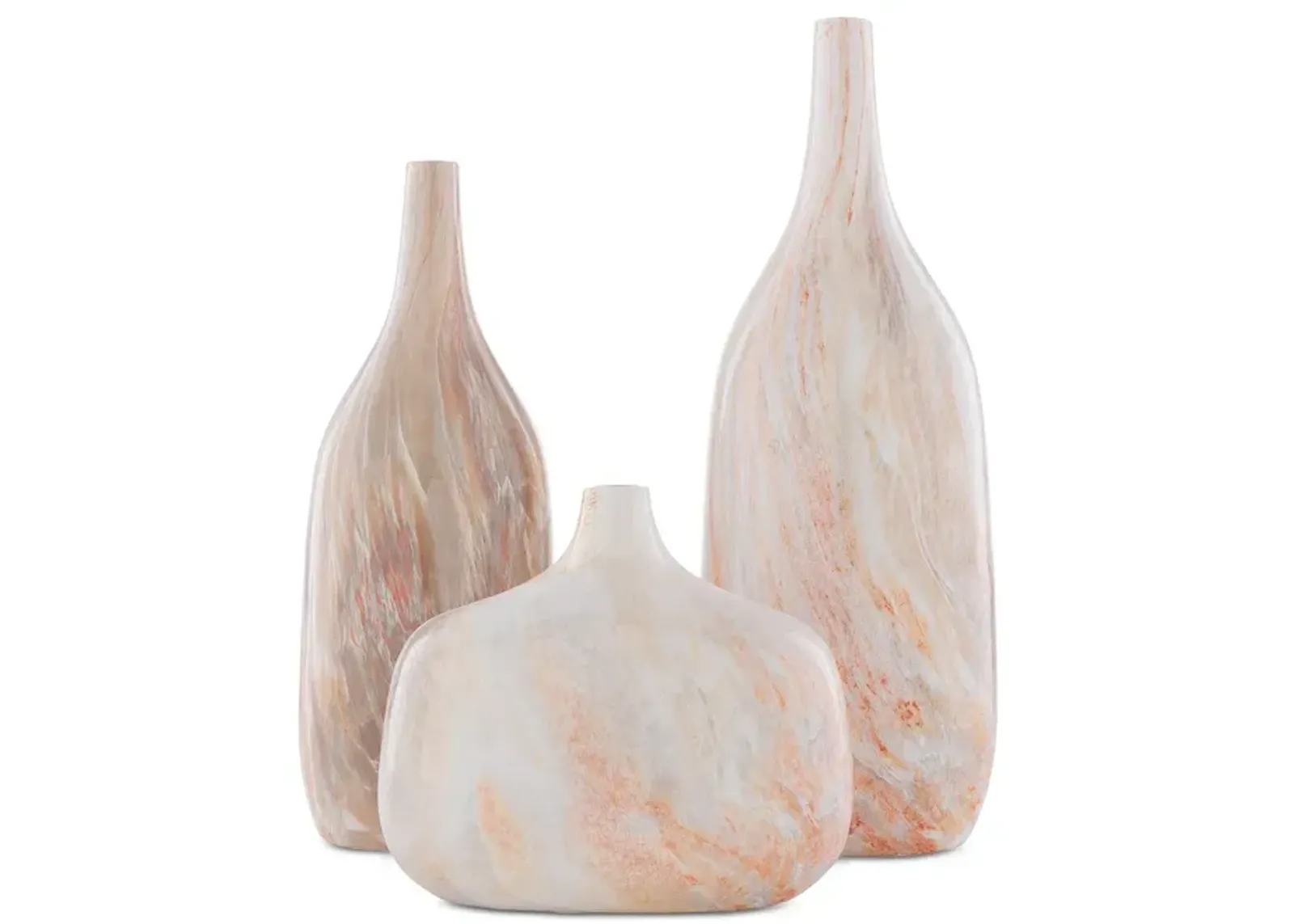 Surya Marble-Style Decorative Bottle, Set of 3