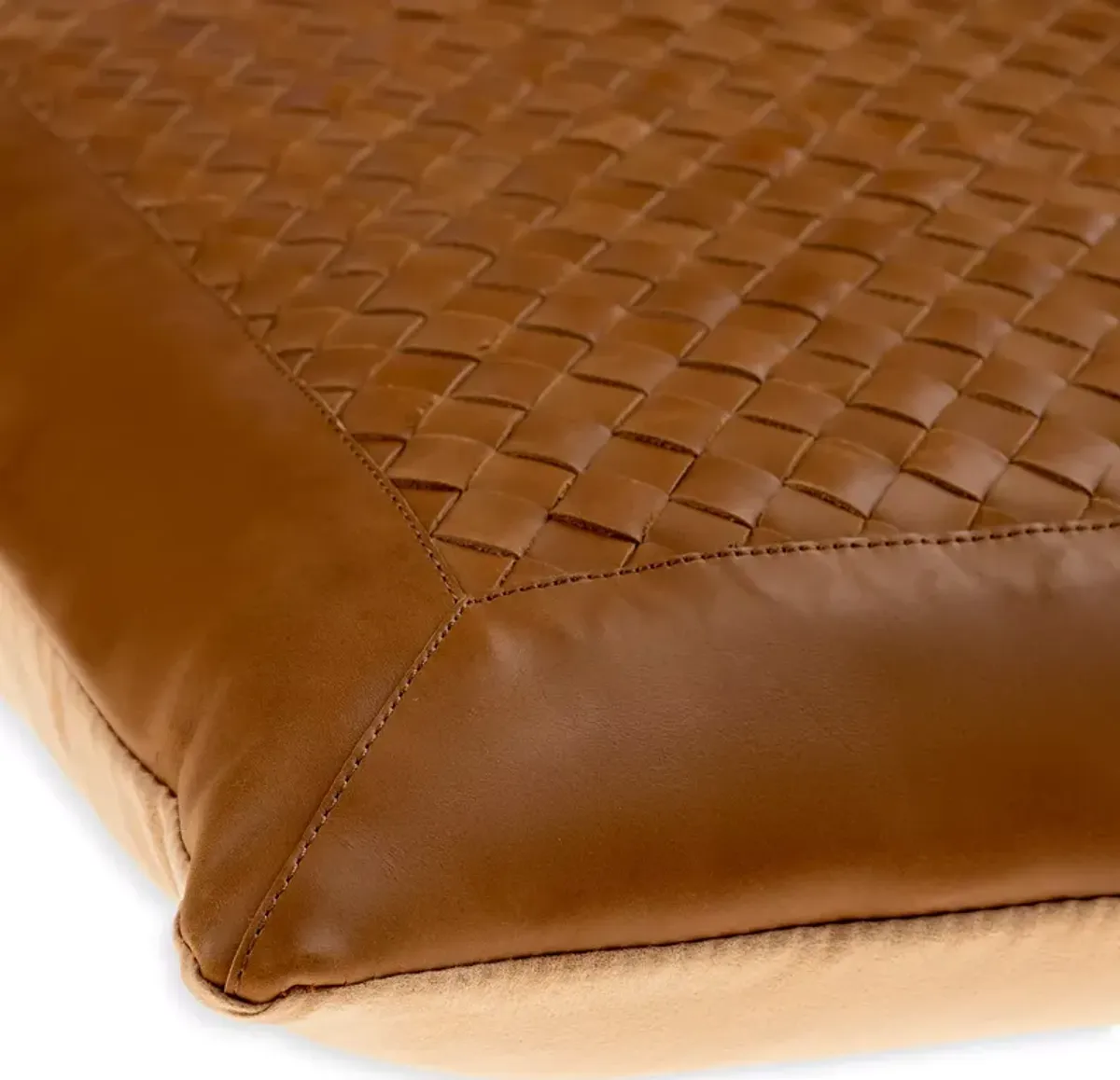 Surya Lawdon Leather Decorative Pillow, 18" x 18"