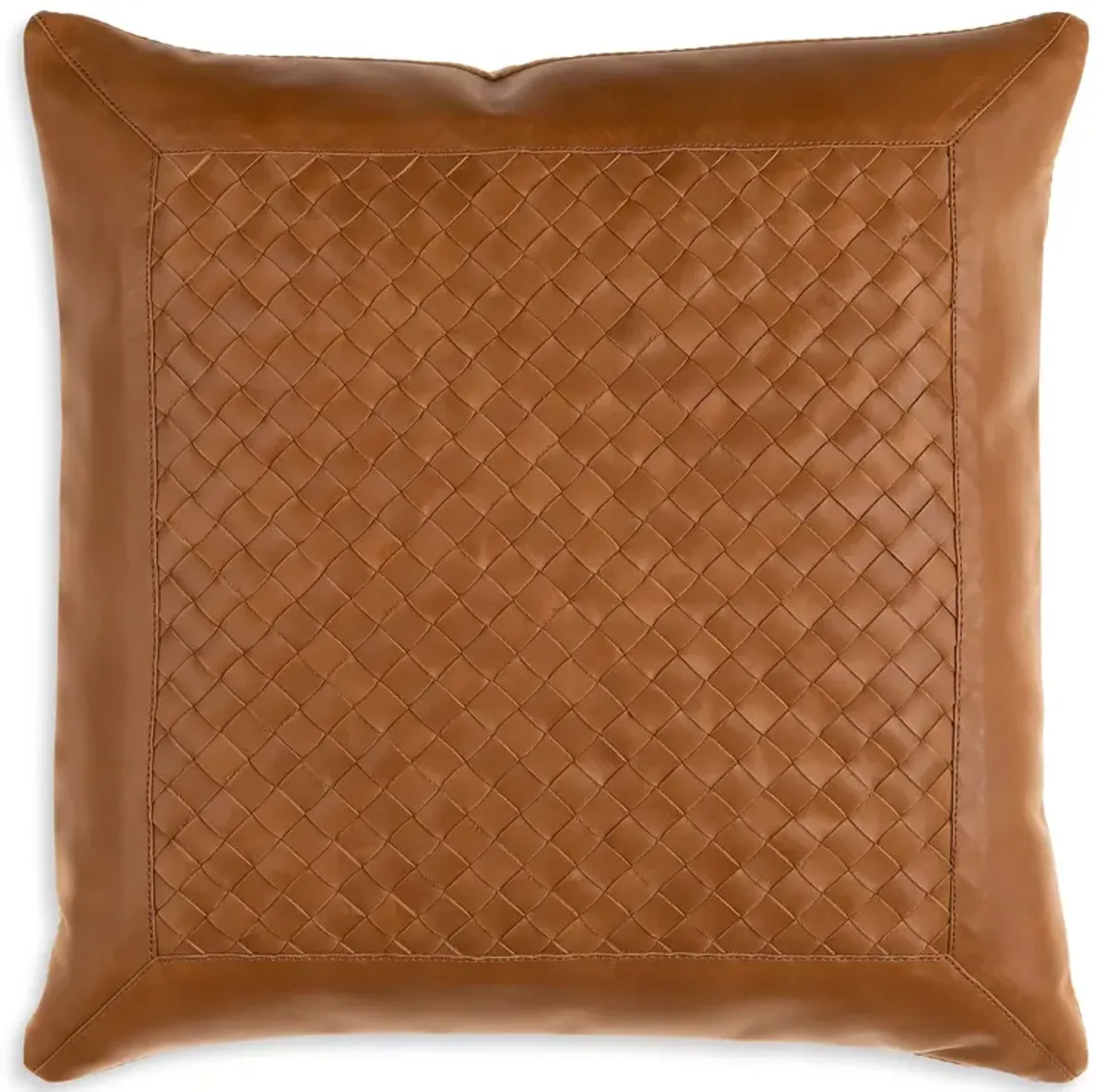 Surya Lawdon Leather Decorative Pillow, 18" x 18"