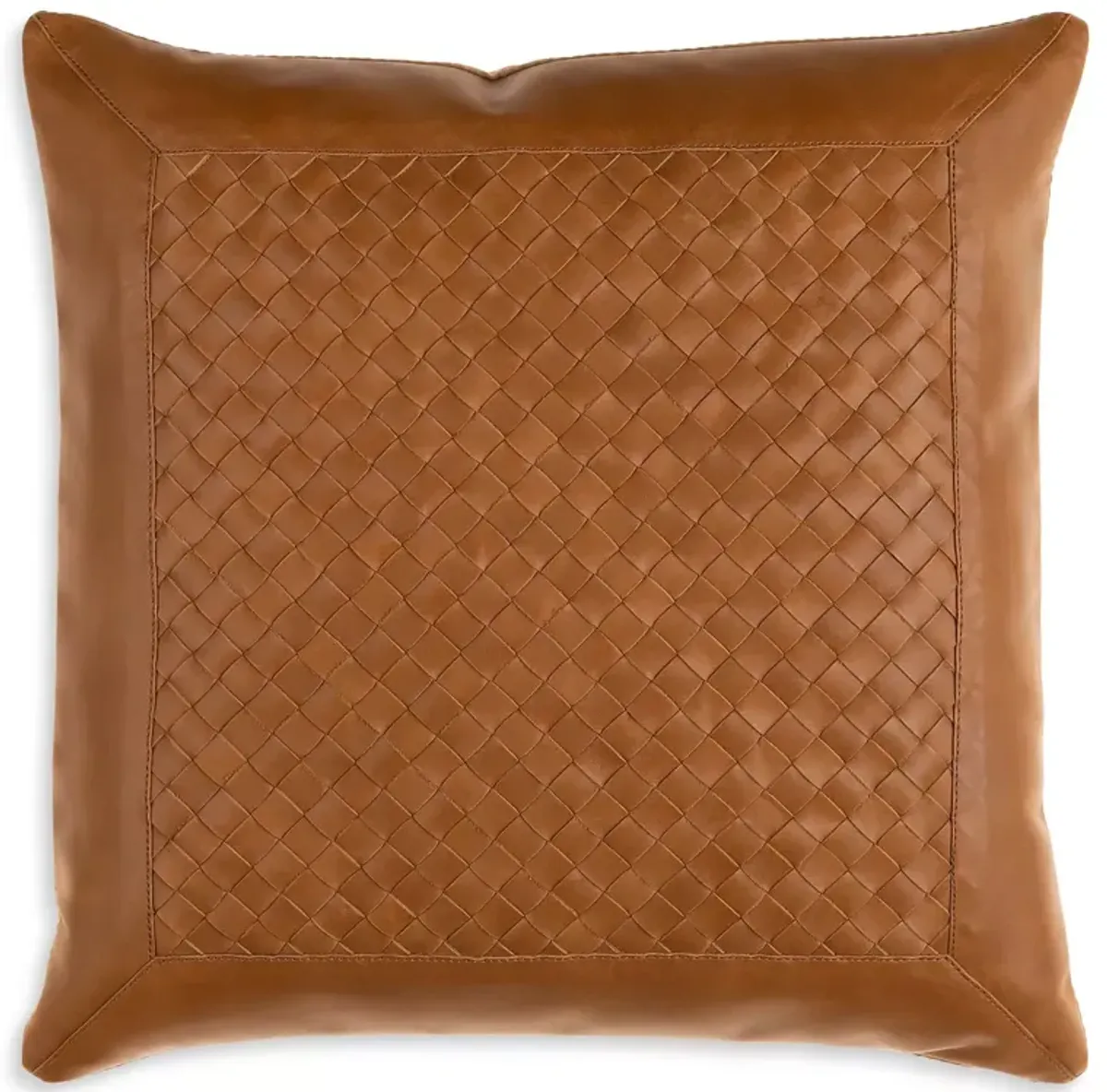 Surya Lawdon Leather Decorative Pillow, 18" x 18"