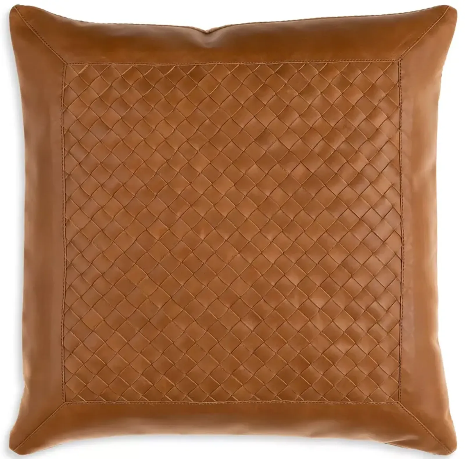 Surya Lawdon Leather Decorative Pillow, 18" x 18"