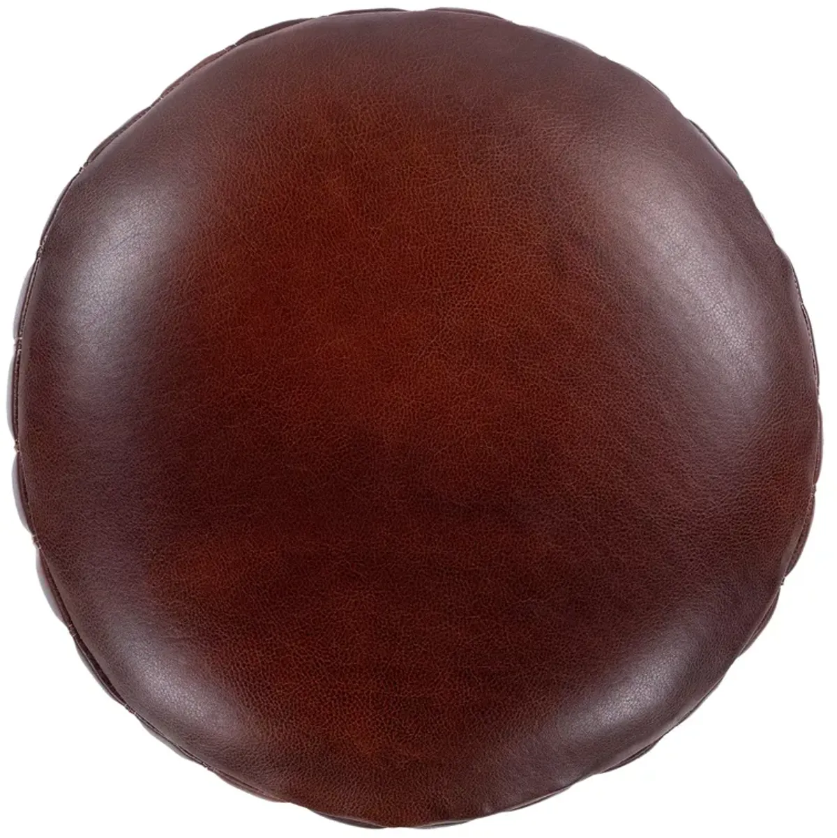 Surya Langdon Leather Pouf