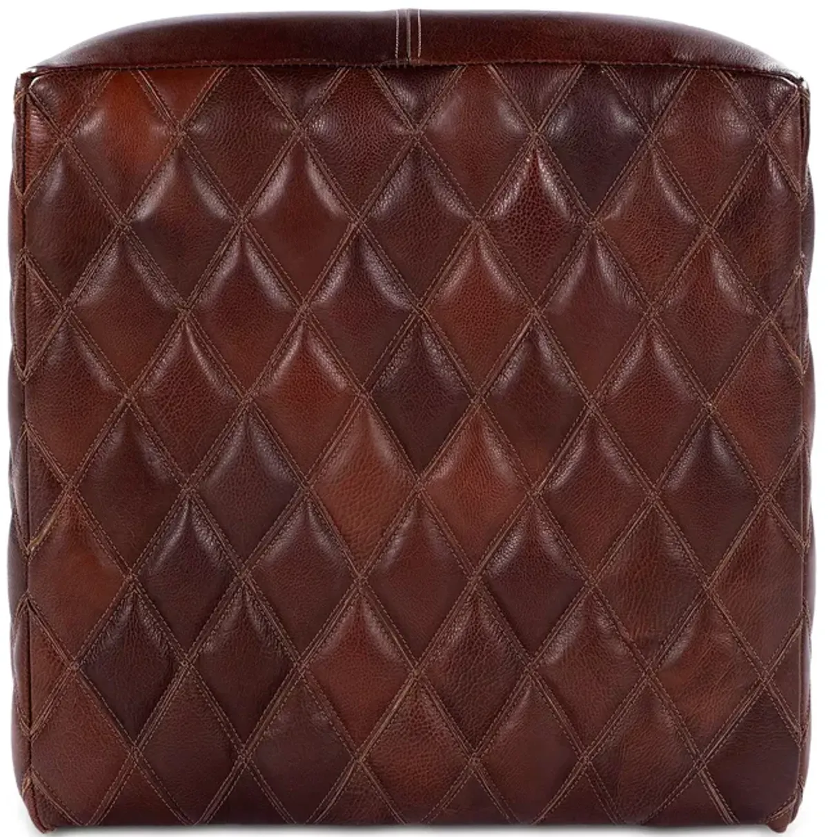 Surya Leonardo Leather Pouf