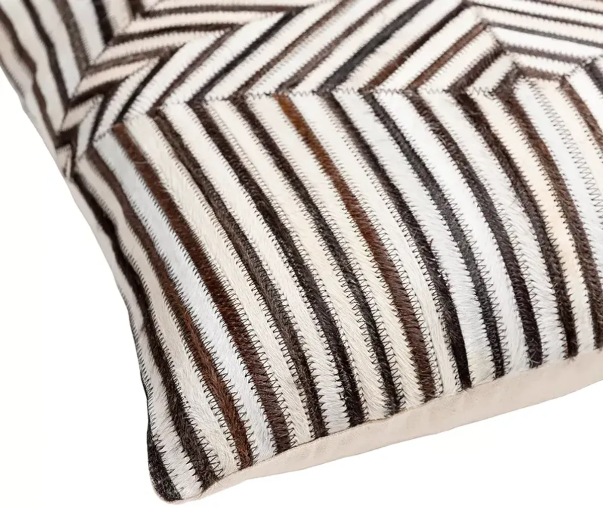 Surya Nashville Geometric Ox Hair Decorative Pillow, 20" x 20"