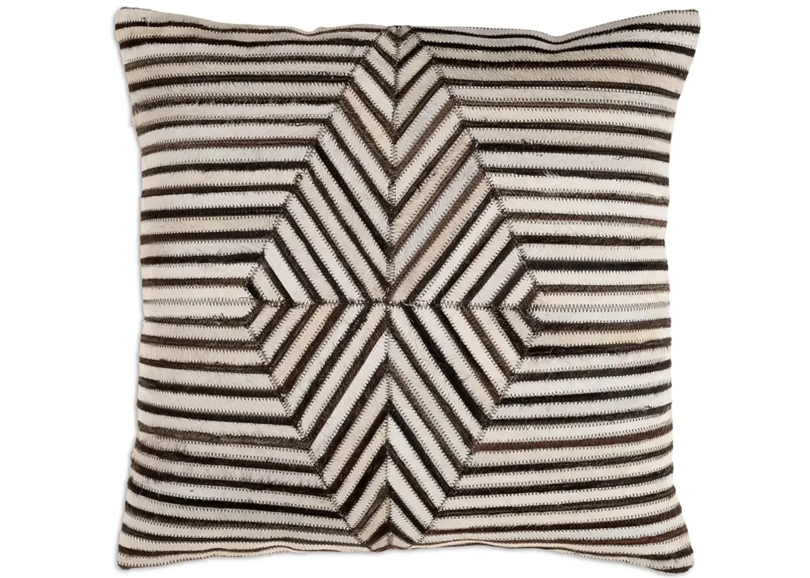 Surya Nashville Geometric Ox Hair Decorative Pillow, 20" x 20"