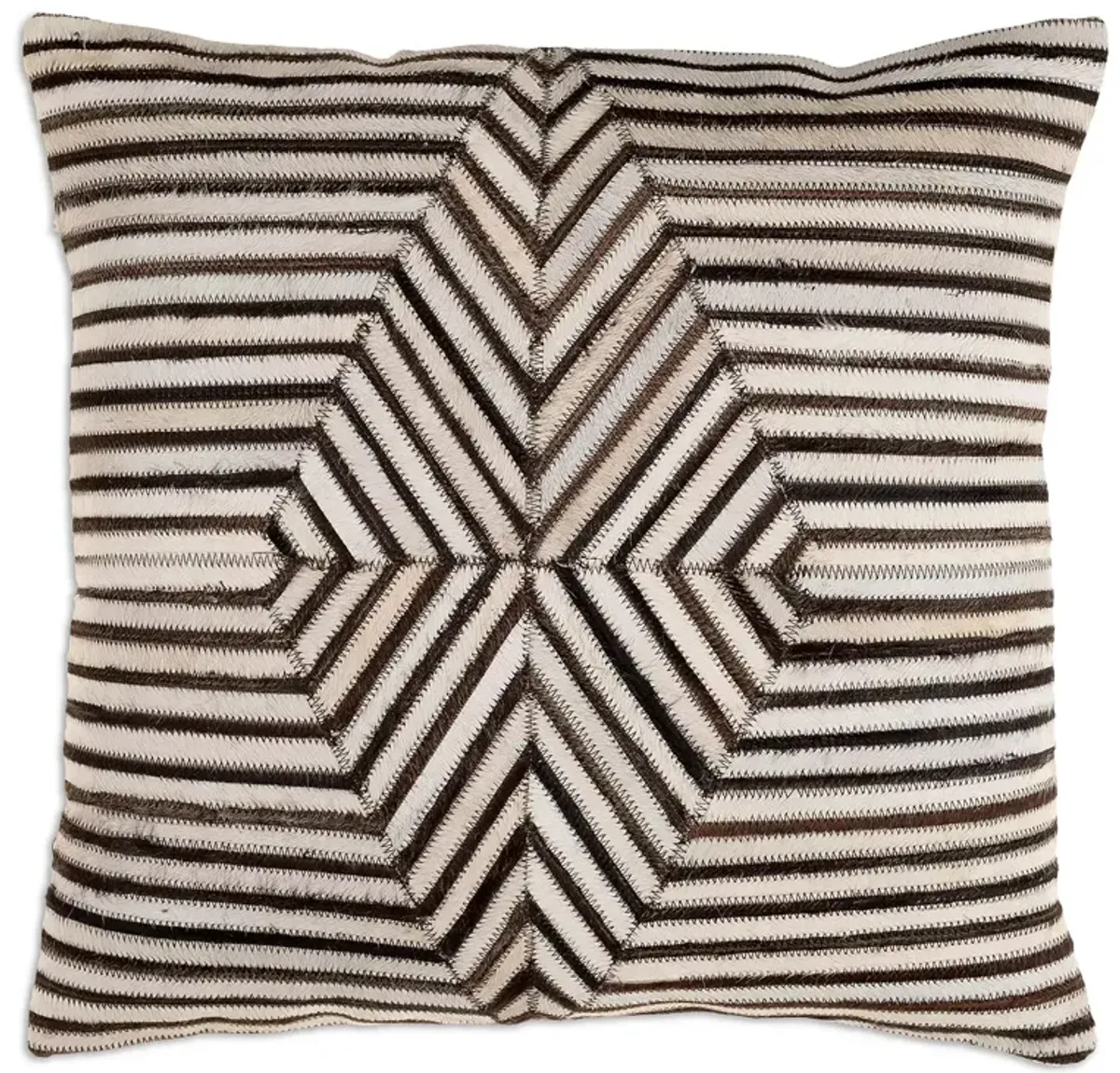 Surya Nashville Geometric Ox Hair Decorative Pillow, 20" x 20"