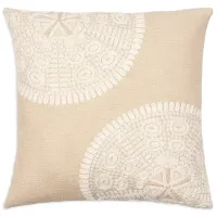 Surya Maricopa Sand Dollar Decorative Pillow, 20" x 20"