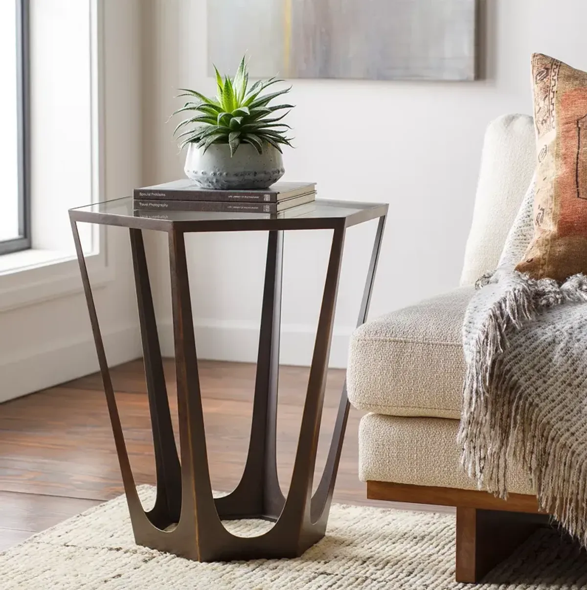 Surya Vortex End Table