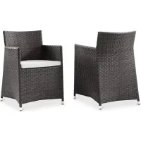 Modway Junction Outdoor Patio Rattan Dining Armchairs, Set of 2