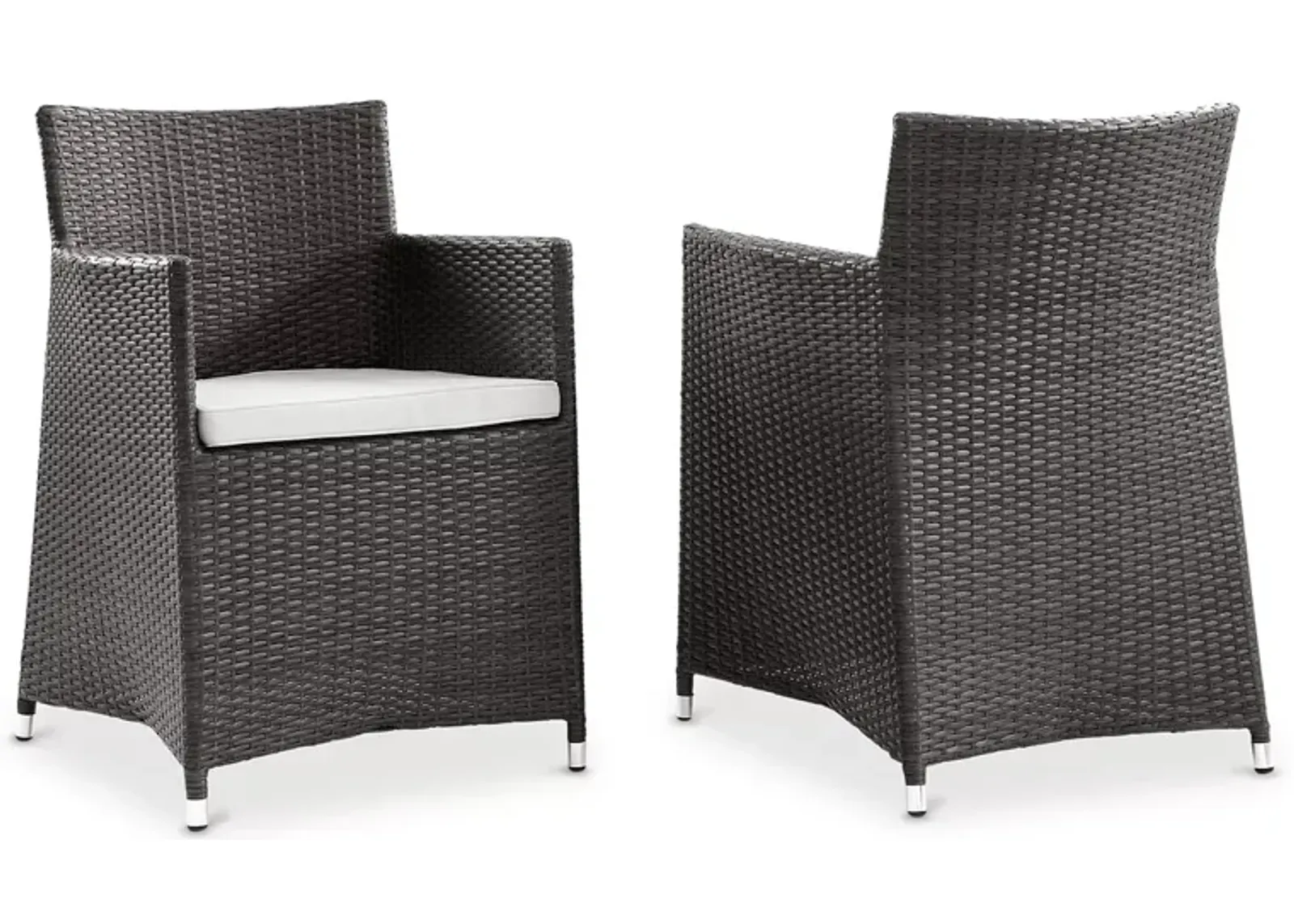 Modway Junction Outdoor Patio Rattan Dining Armchairs, Set of 2