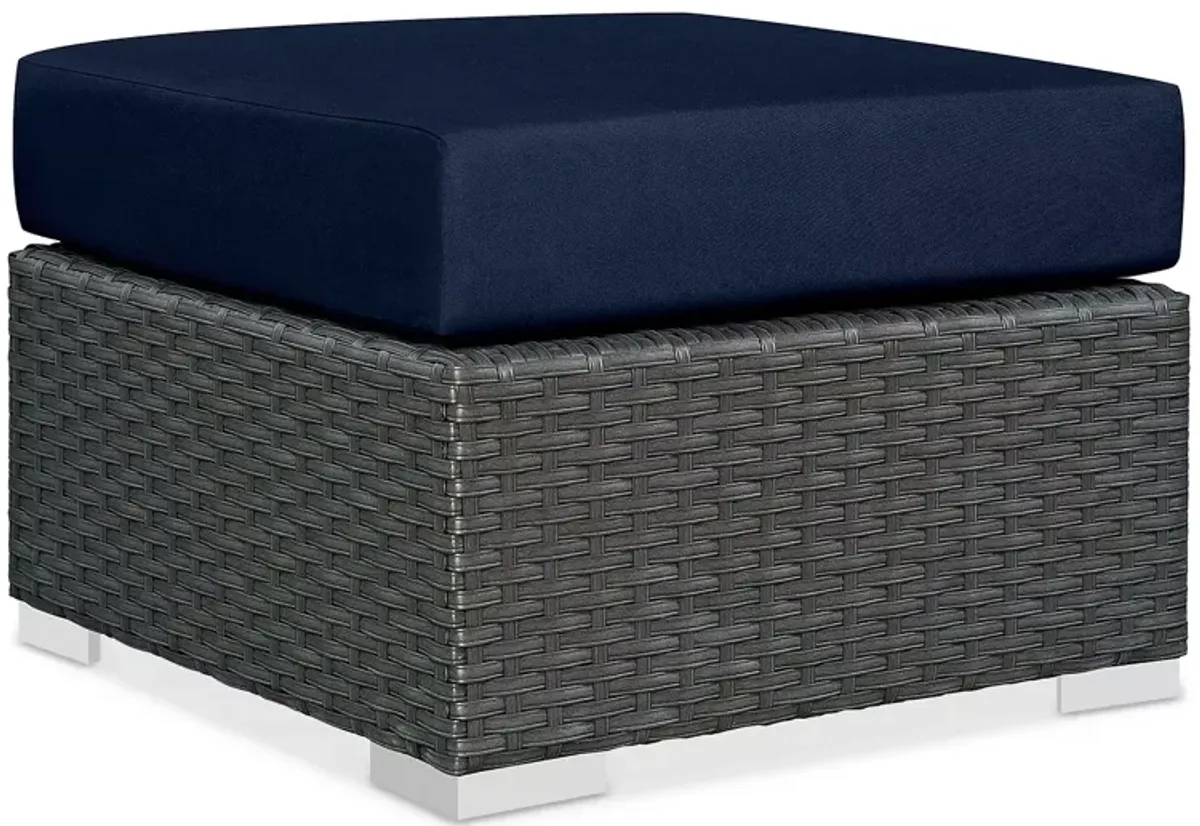 Modway Sojourn Outdoor Patio SunbrellaÂ® Rattan Ottoman