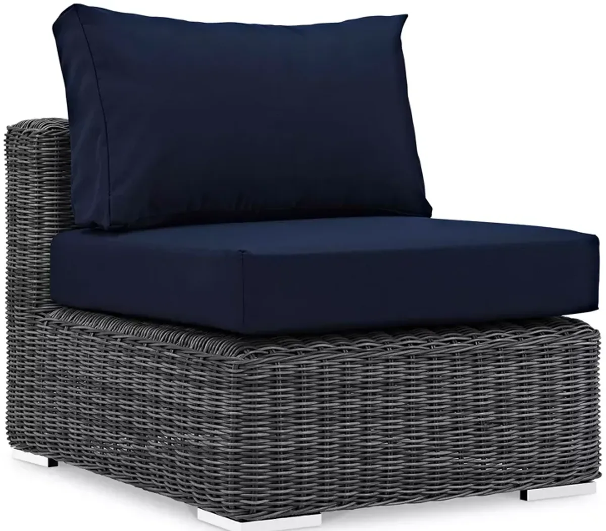 Modway Summon Outdoor Patio SunbrellaÂ® Wicker Armless Chair