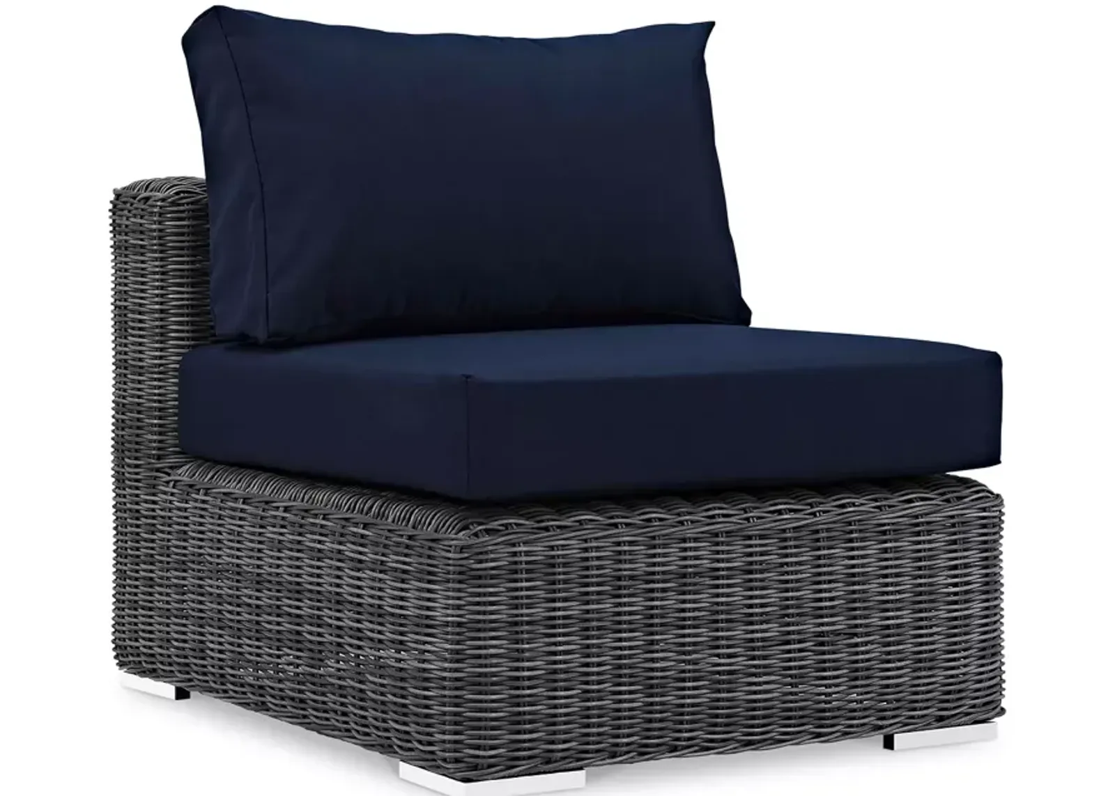 Modway Summon Outdoor Patio SunbrellaÂ® Wicker Armless Chair