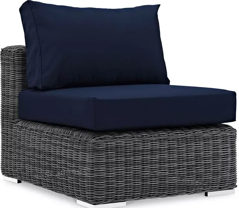 Modway Summon Outdoor Patio SunbrellaÂ® Wicker Armless Chair