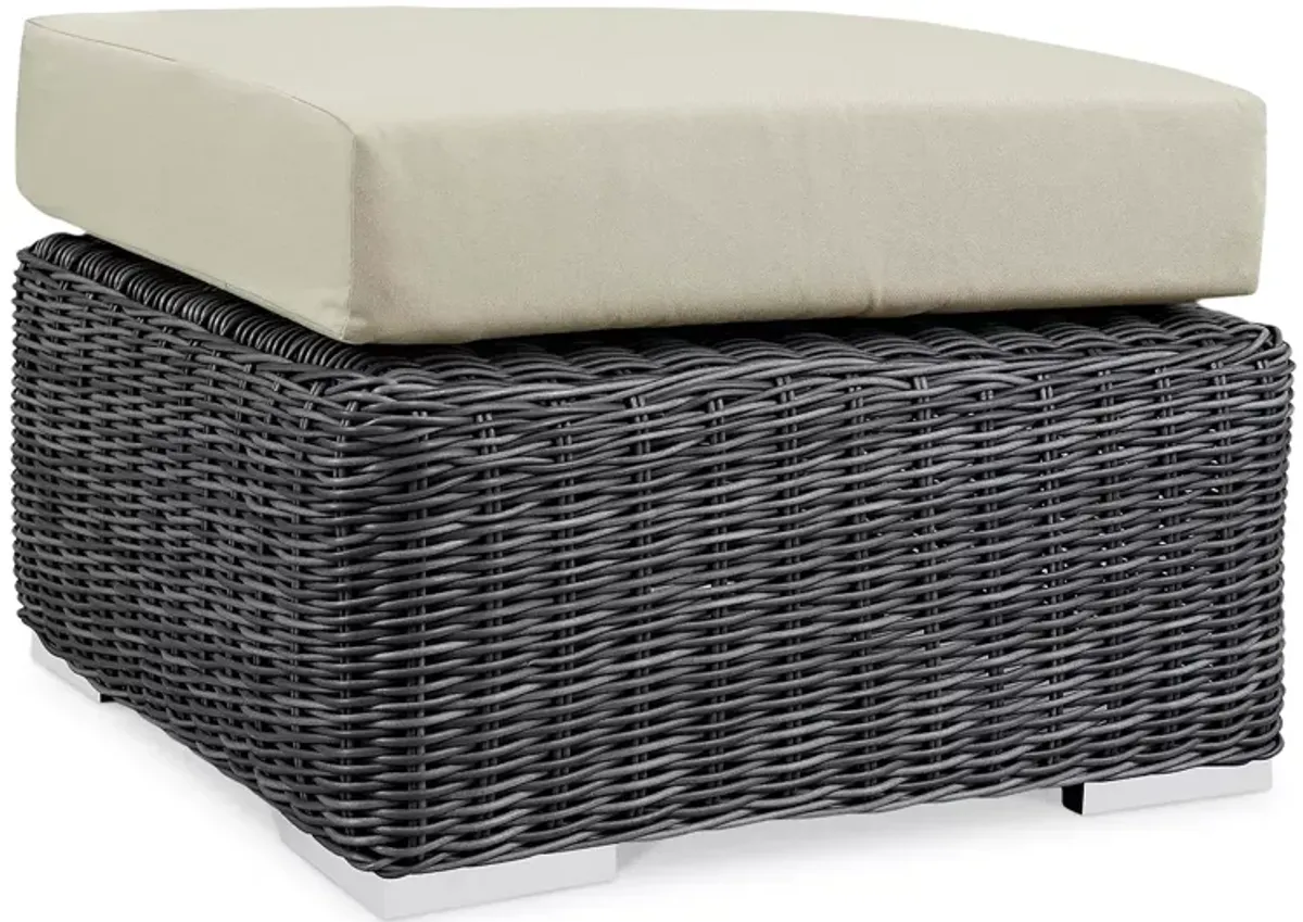 Modway Summon Outdoor Patio SunbrellaÂ® Wicker Ottoman