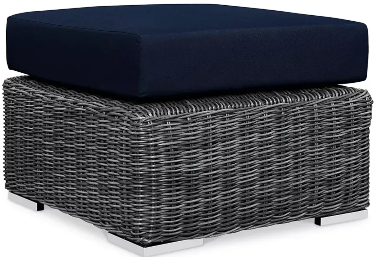 Modway Summon Outdoor Patio SunbrellaÂ® Wicker Ottoman