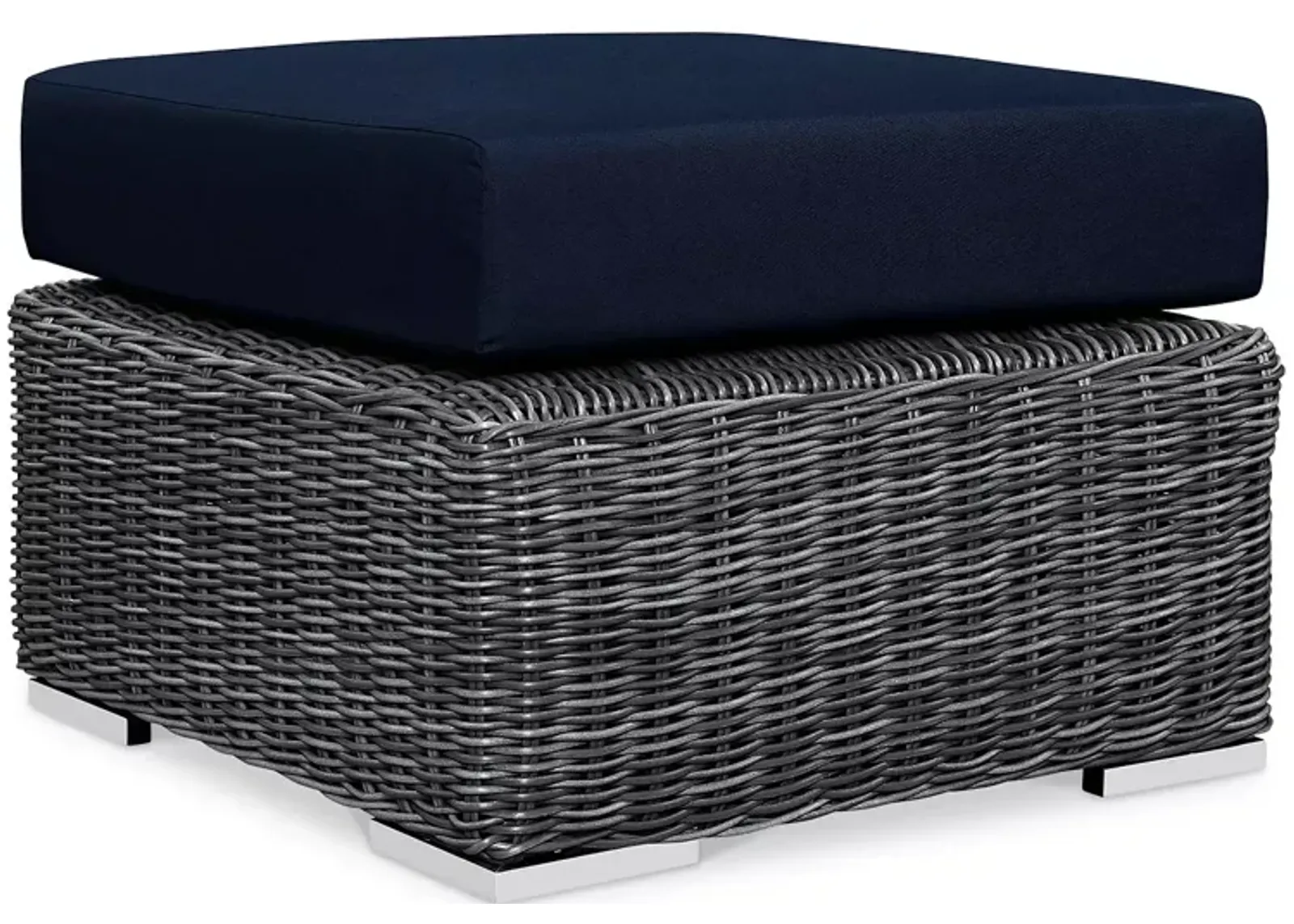 Modway Summon Outdoor Patio SunbrellaÂ® Wicker Ottoman