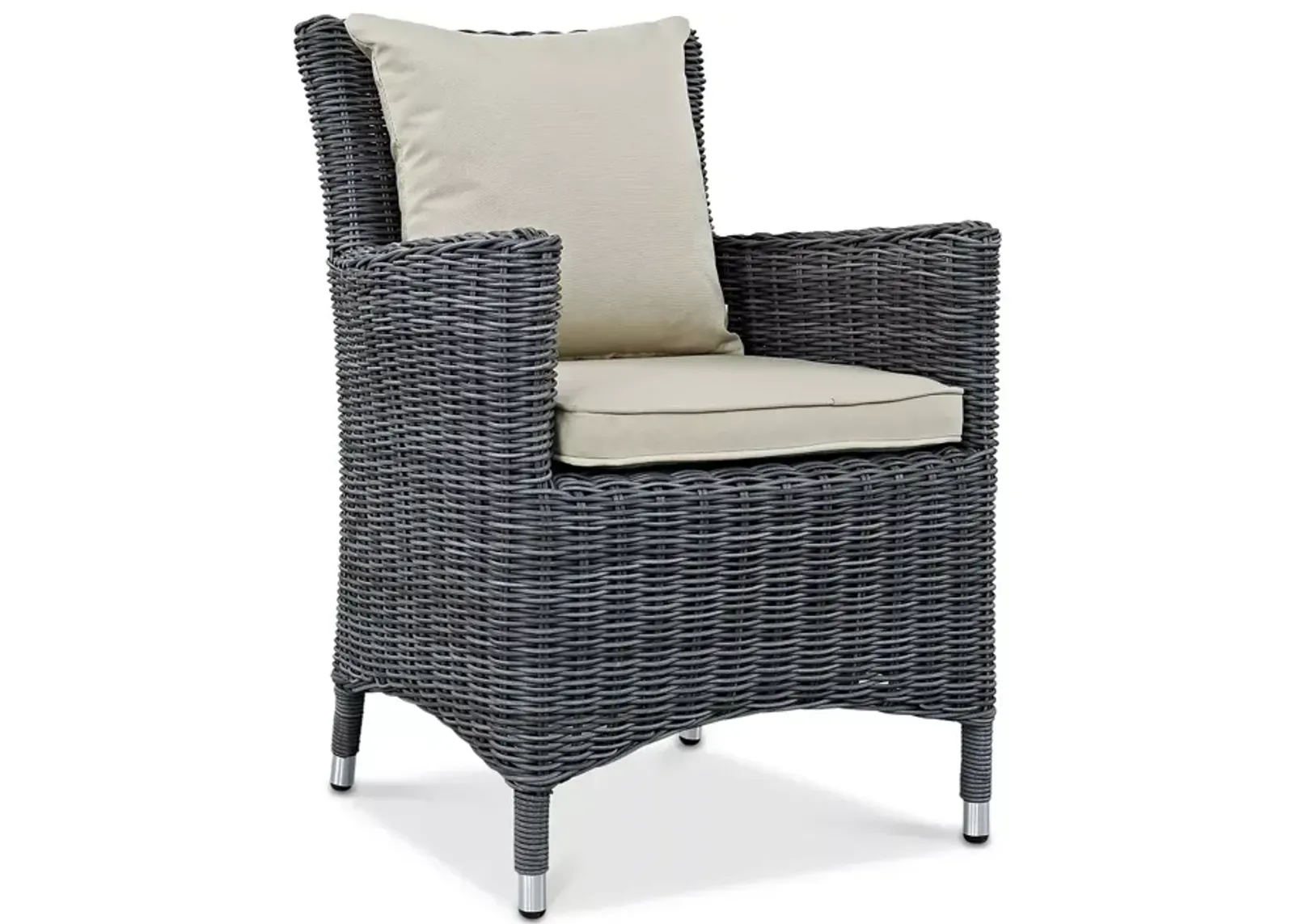 Modway Summon Outdoor Patio SunbrellaÂ® Wicker Dining Armchair