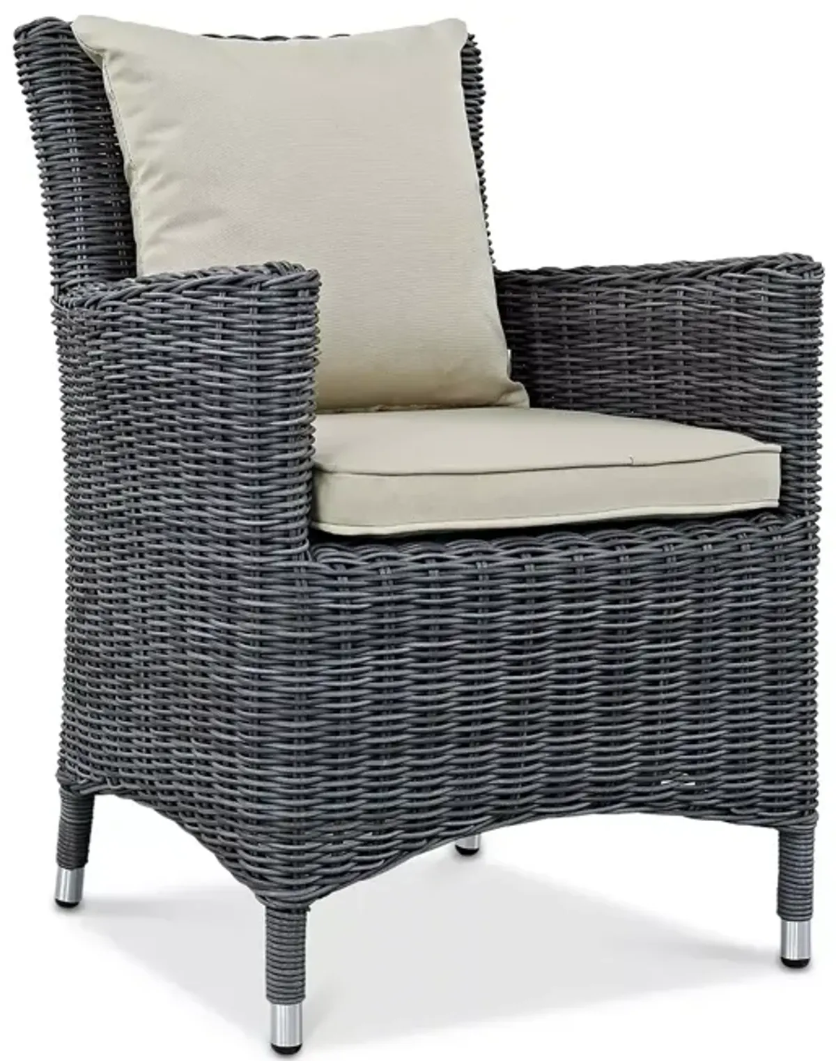 Modway Summon Outdoor Patio SunbrellaÂ® Wicker Dining Armchair