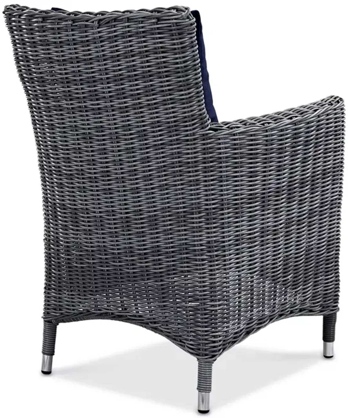 Modway Summon Outdoor Patio SunbrellaÂ® Wicker Dining Armchair