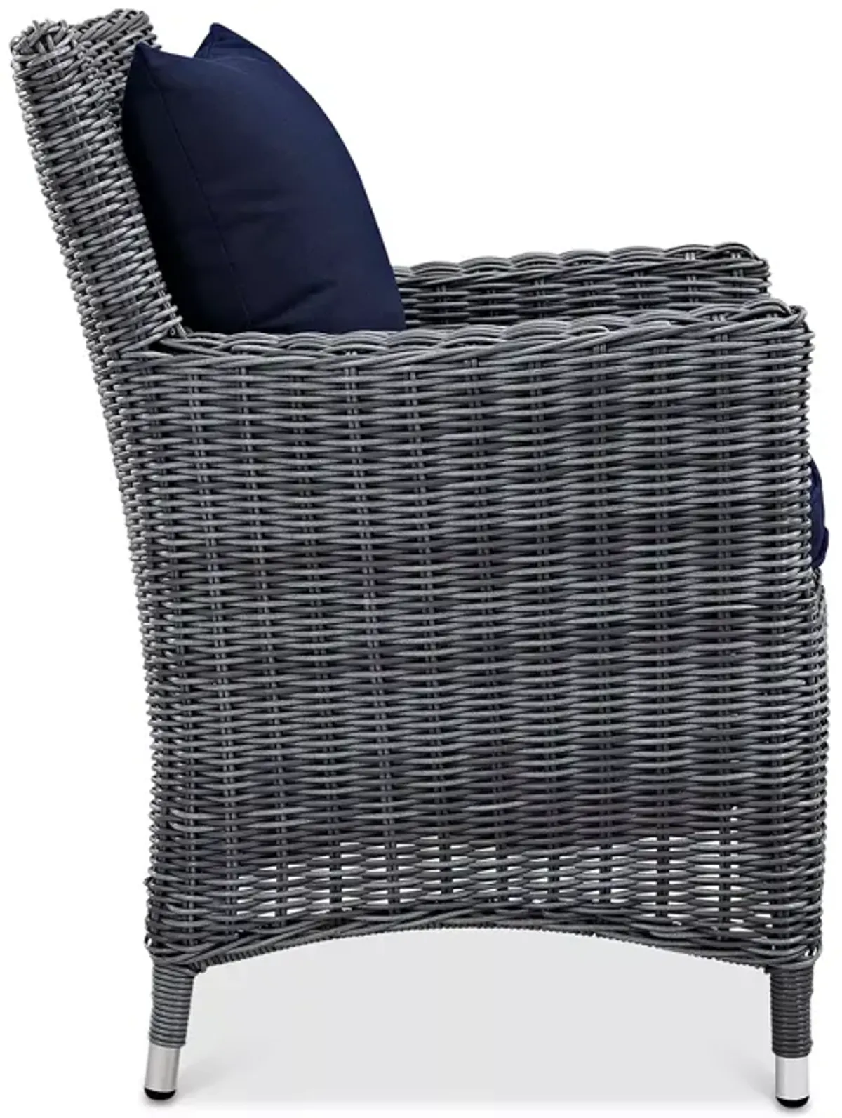 Modway Summon Outdoor Patio SunbrellaÂ® Wicker Dining Armchair