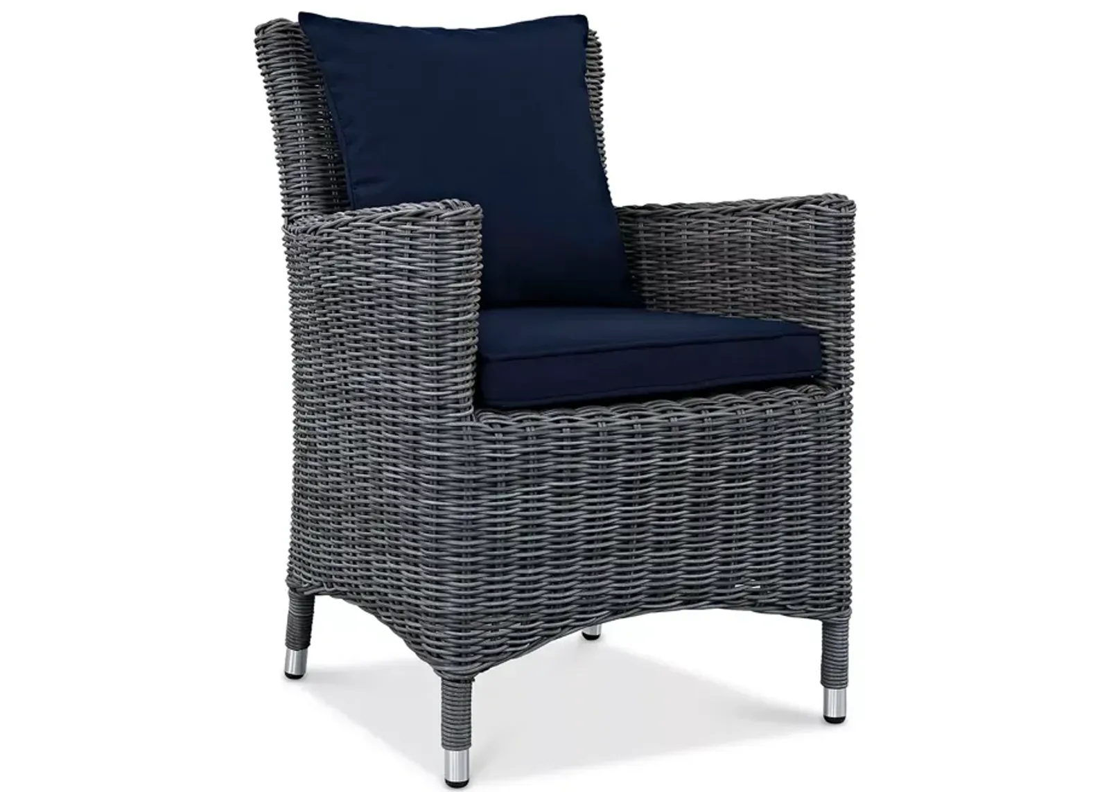 Modway Summon Outdoor Patio SunbrellaÂ® Wicker Dining Armchair