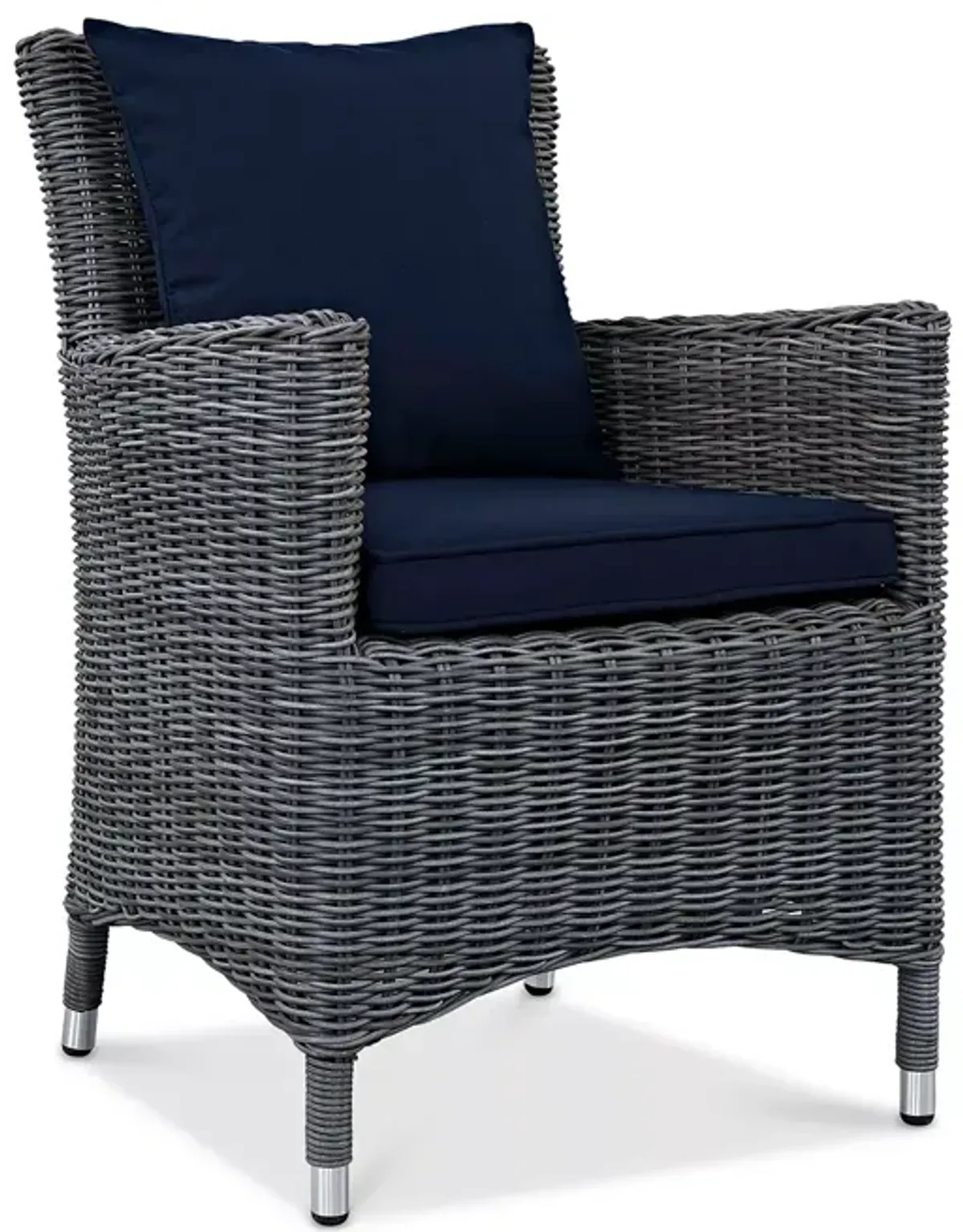 Modway Summon Outdoor Patio SunbrellaÂ® Wicker Dining Armchair