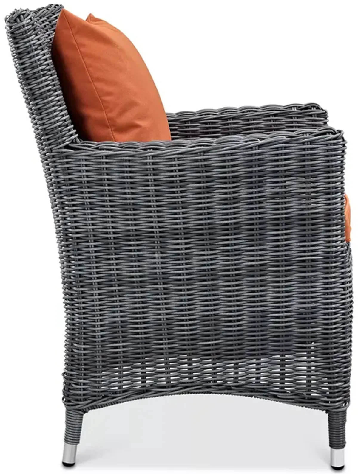 Modway Summon Outdoor Patio SunbrellaÂ® Wicker Dining Armchair